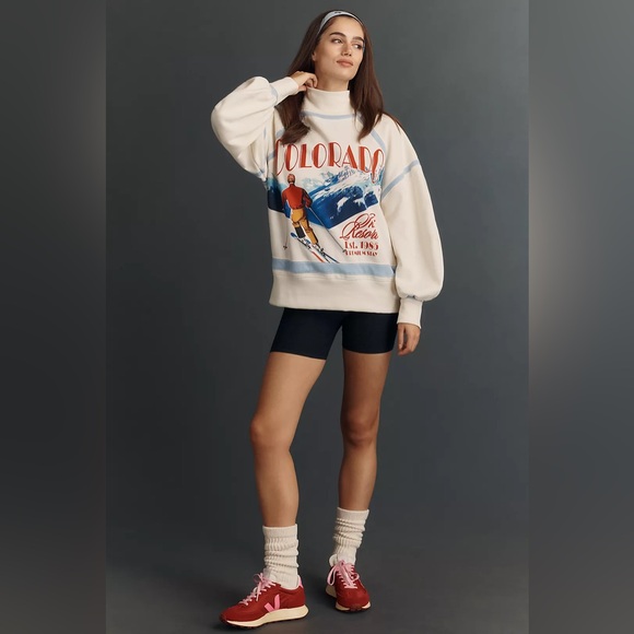 Anthropologie Daily Practice Base Plate Graphic Sweatshirt - Picture 3 of 12